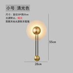 Applique Murale Led Nordique Élégante Épurée. Transparent-55Cm / Blanc Chaud (2700-3500K) Chambre