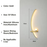 Applique Murale Led Nordique Sobre Élégante Chambre