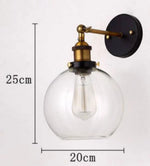 Applique Murale Led Vintage Chic Industrielle C - Transparent Chambre