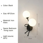 Applique Murale Lumineuse En Transparence Épurée. Black Left / Warm White Chambre