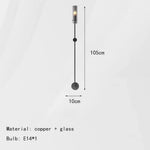 Applique Murale Minimaliste Pour Espace Contemporain Élégant Verre Noir-Gris / Lumière Naturelle