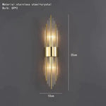 Applique Murale Moderne Design Élégant Lumineux A-Or-35Cm / Blanc Froid (5 500-7 000 K). Chambre