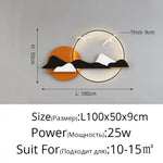 Applique Murale Moderne Design Élégant Minimaliste Câblage Orange1M / 3 Couleurs Sans