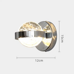 Applique Murale Moderne Design Lumineux Élégant Argenté - D12 X H15 Cm / Chaude Chambre