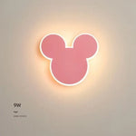 Applique Murale Moderne Disney Chambre Kids Mickey-Rose / Blanc Chaud (2700-3500K)