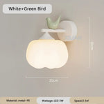 Applique Murale Moderne Élégante Illumination Oiseau. Oiseau Vert Blanc / Gradation Rc C.a. 220
