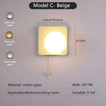 Applique Murale Nordique Lumière Design Élégante Cbeige / 3 Température De Couleur Chambre