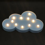 Applique murale nuage avec ampoules à LED