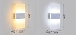 Applique Murale Rectangulaire Art Déco Blanc Matte / 29Cm