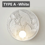 Applique Murale Ronde Élégante Vintage Verre. Type A - Blanc / Froid (5500-7000K) Applique Chambre