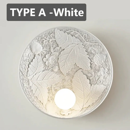 Applique Murale Ronde Élégante Vintage Verre. Type A - Blanc / Froid (5500-7000K) Applique Chambre