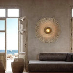 Applique Murale Ronde en Bambou 