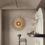 Applique Murale Ronde en Bambou 