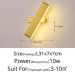 Applique Murale Rotative Spectrale Lumineuse Interdimensionnelle. 1067 Or L31X7Cm / Blanc Froid