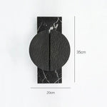 Applique Murale Sculptural Élégant Contemporain. Marbre Noir / L20Xh35Cm Chambre