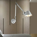 Argent Noir Élégante Lampe Murale Led Design. Applique Chambre