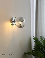 Boule D’espace Argent Lumière Décorative Design Moderne Applique Murale Chambre