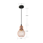 Cage Pendentif Métal Vintage Rose Gold Luminaire Chambre