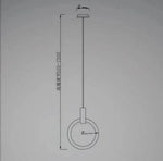 Cercle Éclairé Scandinave Suspension Design 1 Lampe - 20Cm Luminaire Chambre