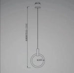 Cercle Éclairé Scandinave Suspension Design 1 Lampe - 30Cm Luminaire Chambre