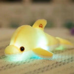 Coussin lumineux en peluche doux en forme de dauphin
