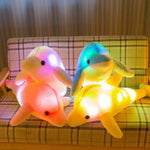 Coussin lumineux en peluche doux en forme de dauphin