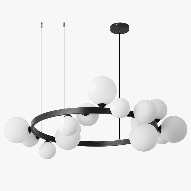 Candelabro de diseño redondo minimalista sala de estar lujo nórdico minimalista moderno restaurante dormitorio mágico frijol