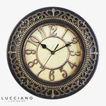 Horloge Métal Vintage 25Cm Antique Luminaire Doré