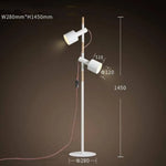 Lampadaire Design Ajustable Bois Épingles 2 Lampes - Chaude Luminaire Chambre
