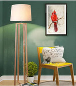 Lampadaire Japonais Bois Et Abat-Jour Nordic. Luminaire Chambre