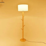 Lampadaire Tissu Branches Bois Luminaire Chambre