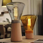 Lampe Aurora En Verre Et Bois Luminaire Chambre