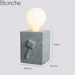 Lampe Bloc Led Design 3D Couleur Gris Luminaire Chambre