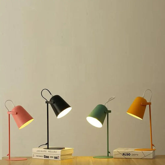Lampe Bureau Moderne Abat-Jour Coloré Luminaire Chambre