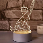 Lampe de chevet 3D LED Design Chat