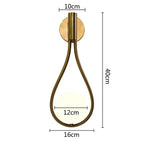 Lampe de chevet Murale goutte d'eau