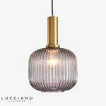 Lampe En Verre Coloré Et Or Luminaire Doré