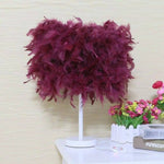 Lampe Led À Plumes Colorées Rouge / 25Cm Luminaire Chambre
