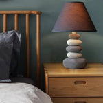 Lampe Led Galets Avec Abat-Jour Gris Luminaire Chambre