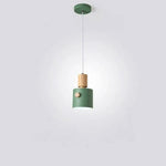 Lampe Led Suspendue Bois Coloré Vert Luminaire Chambre