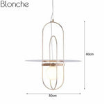 Lampe Led Suspendue Nordique Métal-Verre A Luminaire Chambre