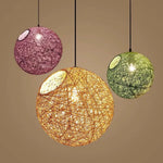Lampe Papier Boule Wicker Luminaire Chambre