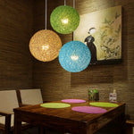 Lampe Papier Boule Wicker Luminaire Chambre
