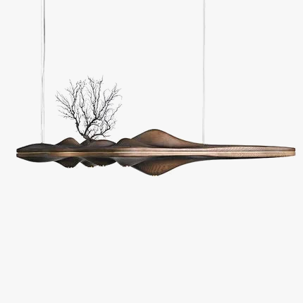 Lámpara de techo de madera nórdica diseño luminoso.