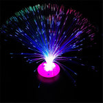 Lampe veilleuse LED multicolore en fibre optique
