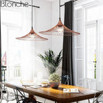 Led Straw Suspension Light Design Luminaire Chambre