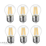 LOT DE SIX AMPOULES GLOBE LED RÉTRO EDISON E27 G45 6W 220V