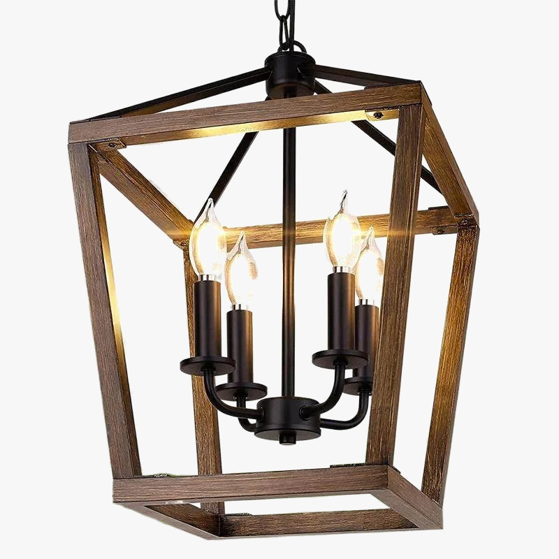 Lámpara americana retro forma jaula para pájaros iluminación industrial moderna