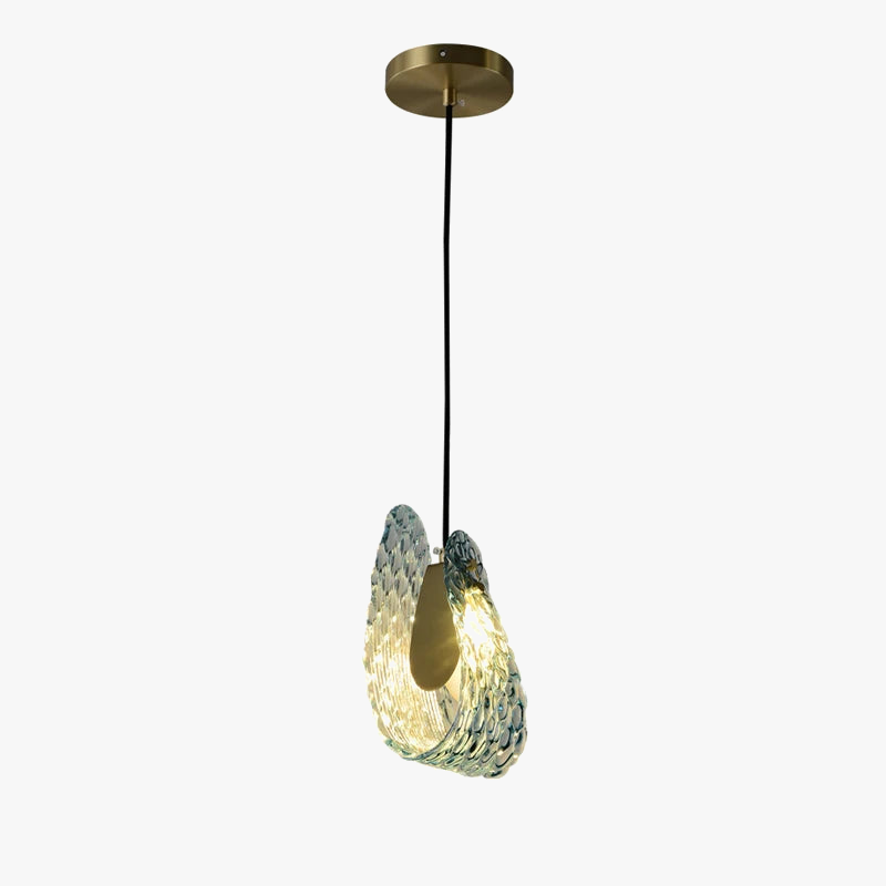lámpara de techo art déco en cobre y azul para interiores elegantes