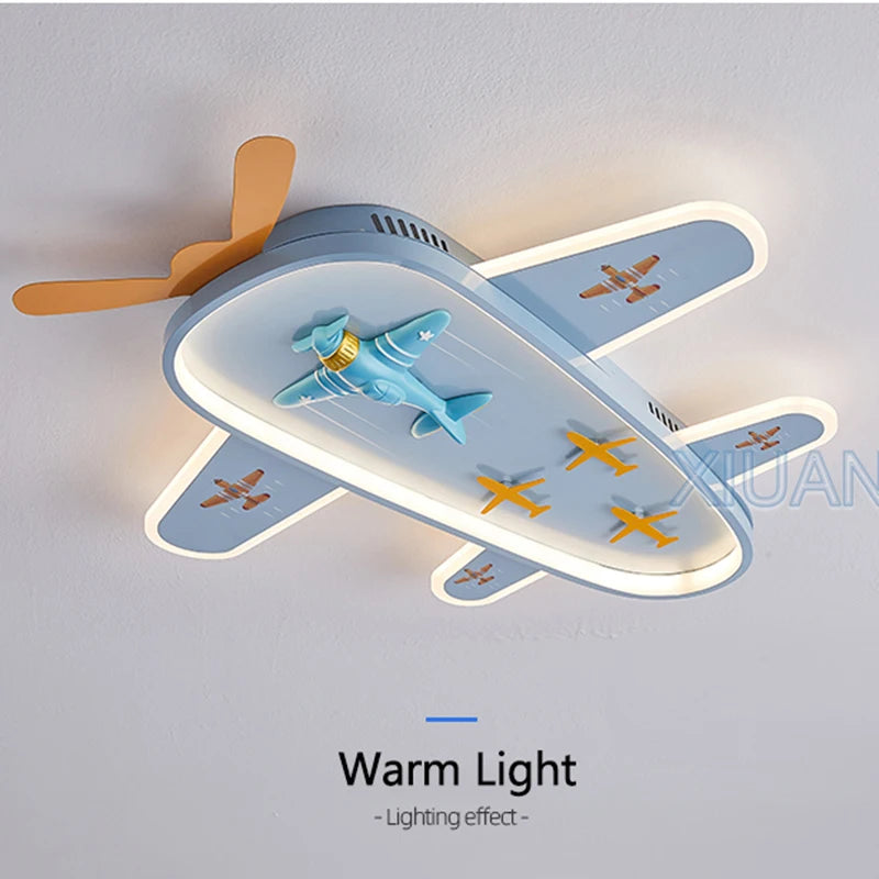 lámpara de techo de avión de dibujos animados para habitación infantil protección ocular